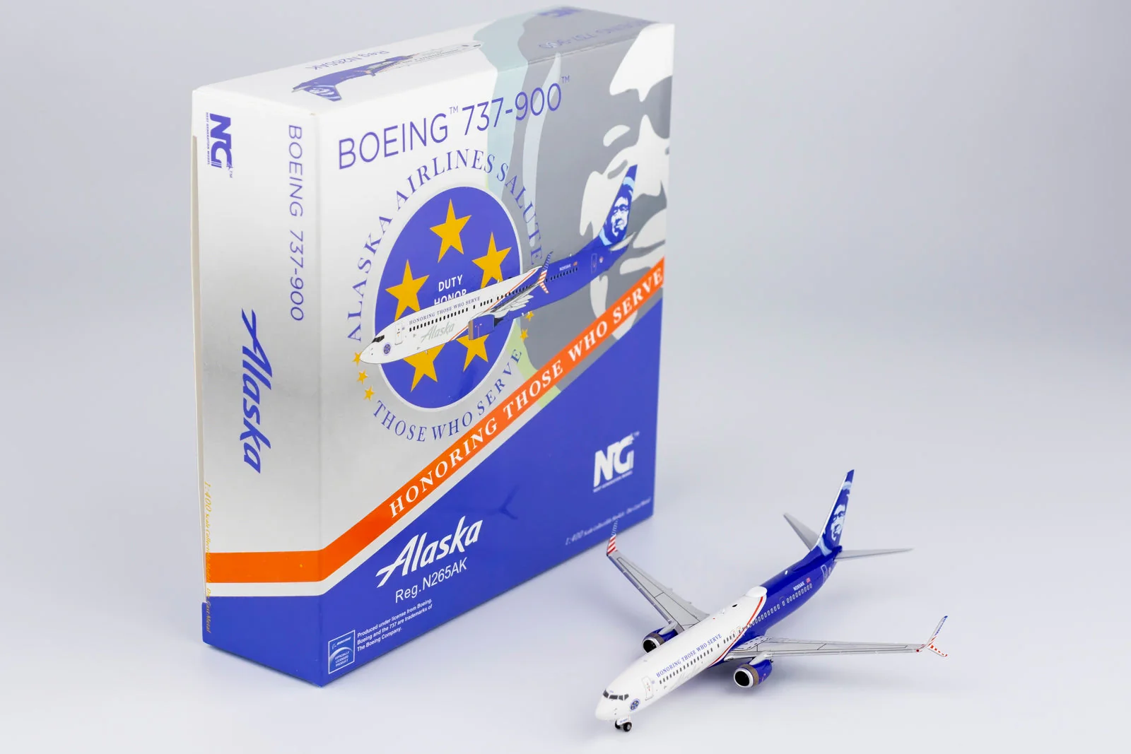 *1/400 Alaska Airlines B 737-900ER/w "Honoring Those Who Serve" NG Models 79007 - Image 6