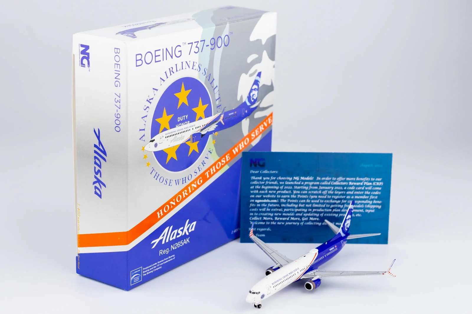 *1/400 Alaska Airlines B 737-900ER/w "Honoring Those Who Serve" NG Models 79007 - Image 7