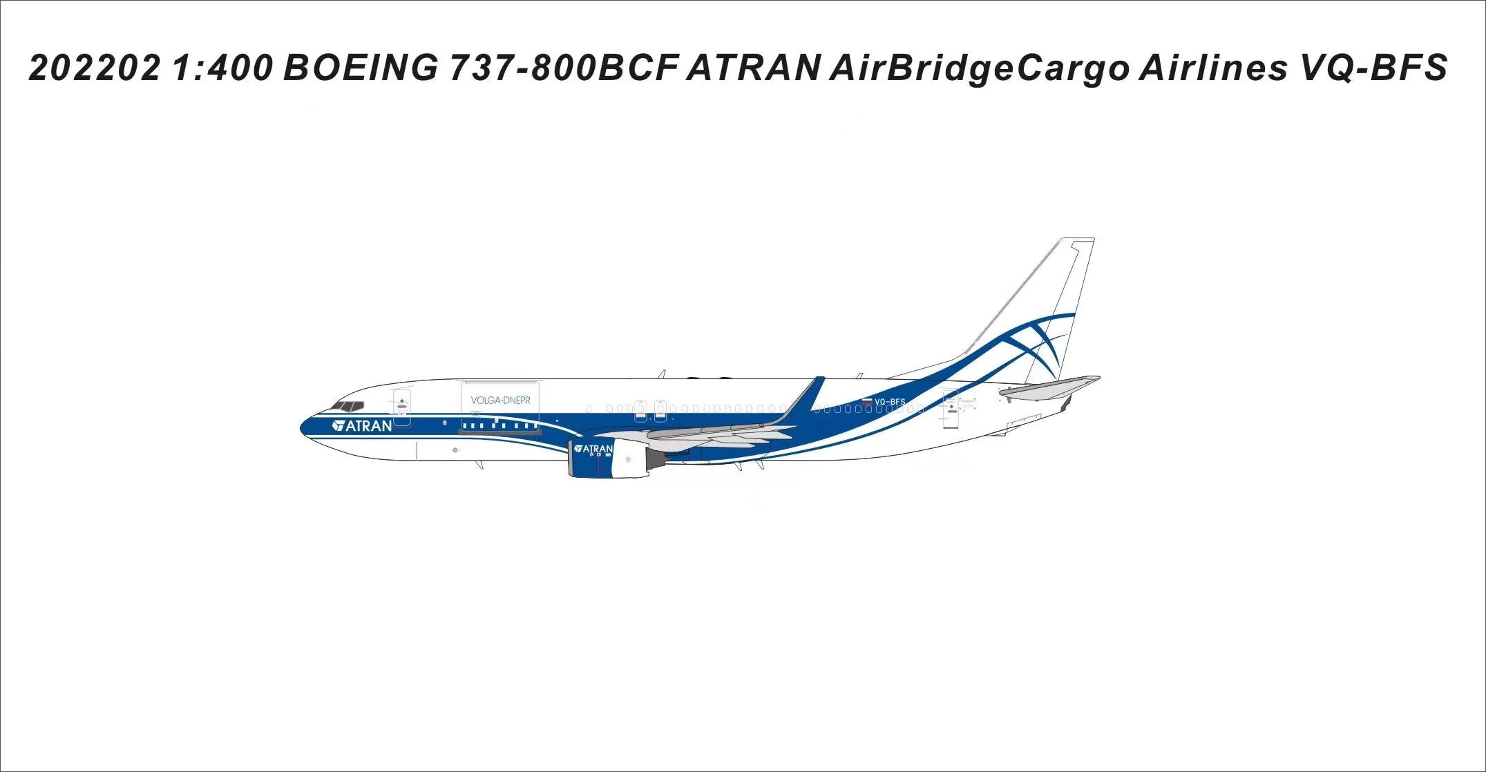*1/400 ATRAN - Aviatrans Cargo Airlines B 737-800BCF Panda Models 202202 - Image 4