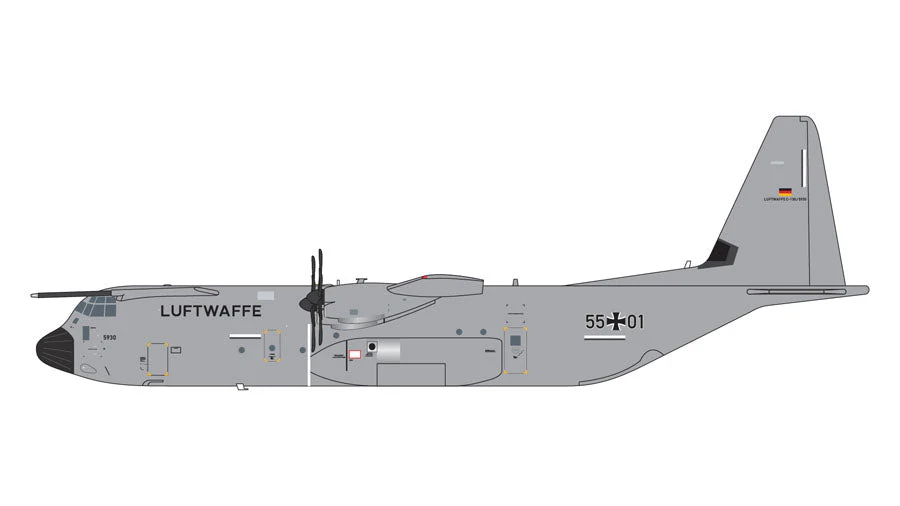 *1/400 Luftwaffe (German Air Force) C-130J Gemini Jets GMLFT119 - Image 2