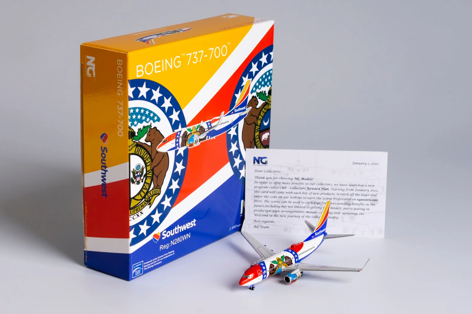 *1/400 Southwest Airlines B 737-700/w "Missouri One" NG Models 77015 - Image 10