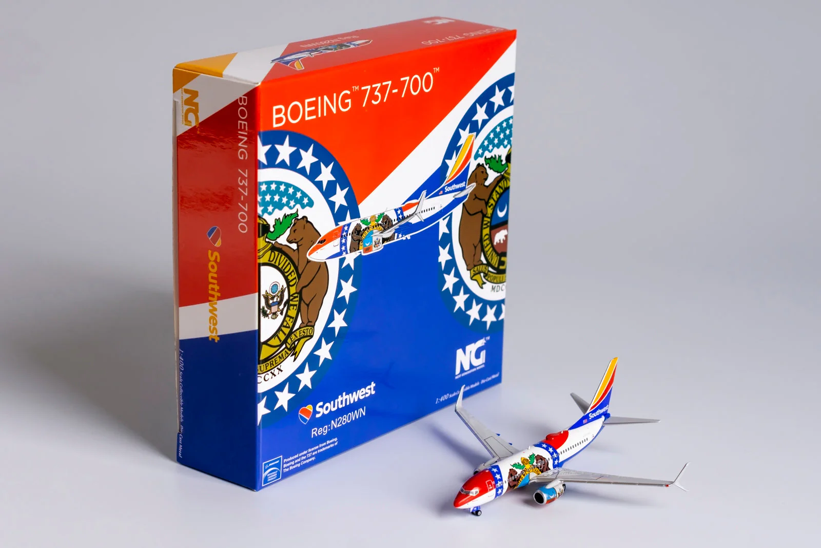 *1/400 Southwest Airlines B 737-700/w "Missouri One" NG Models 77016 - Image 6