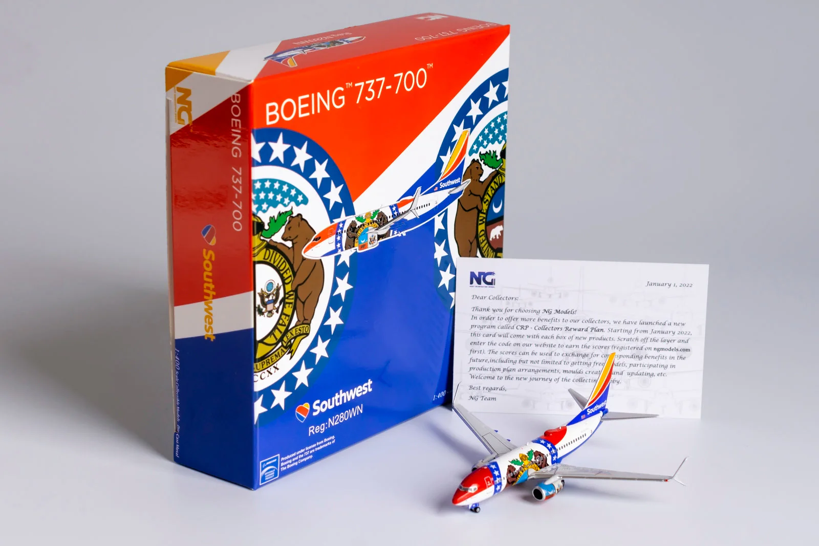 *1/400 Southwest Airlines B 737-700/w "Missouri One" NG Models 77016 - Image 7