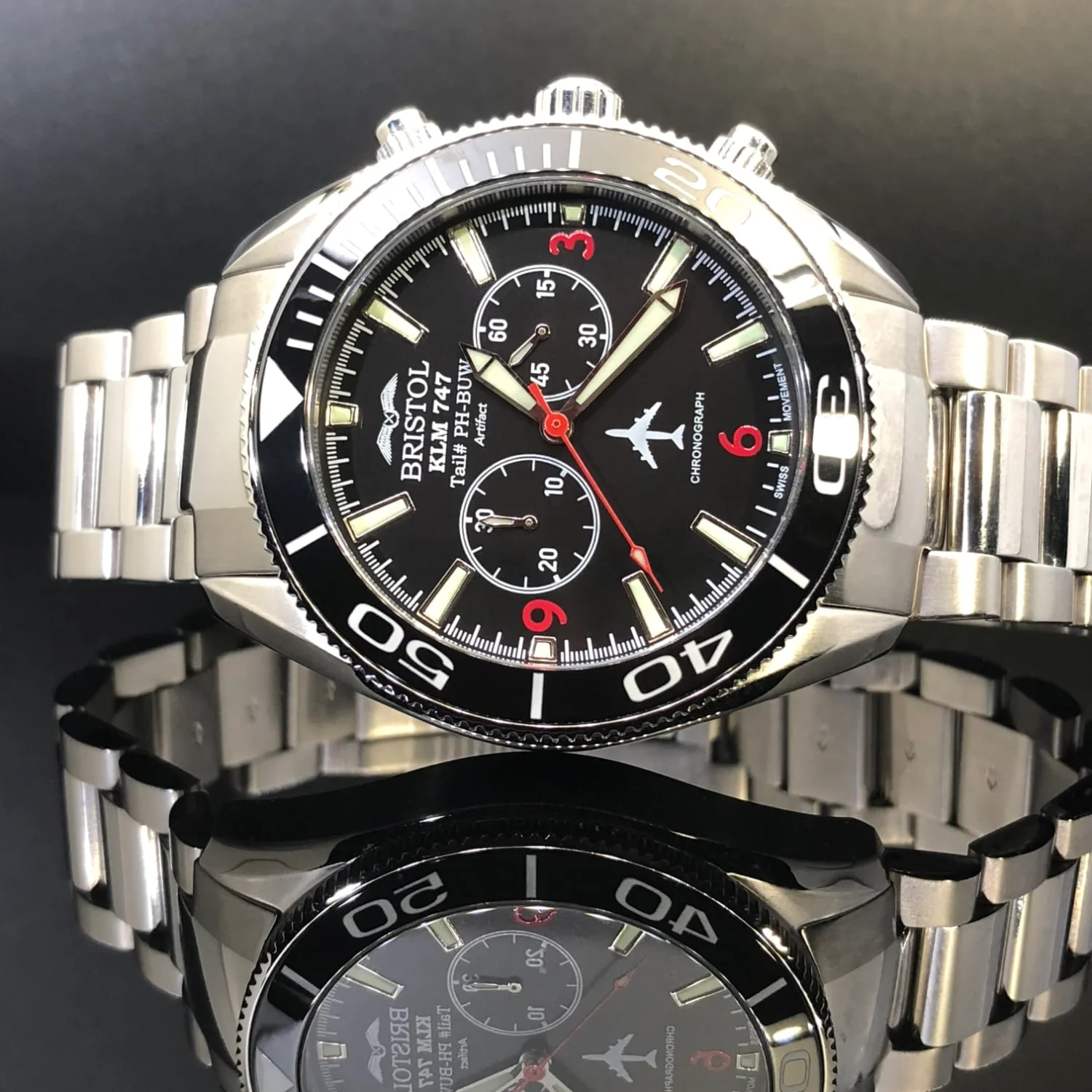 747 Tribute Watch - Black Dial - Image 3