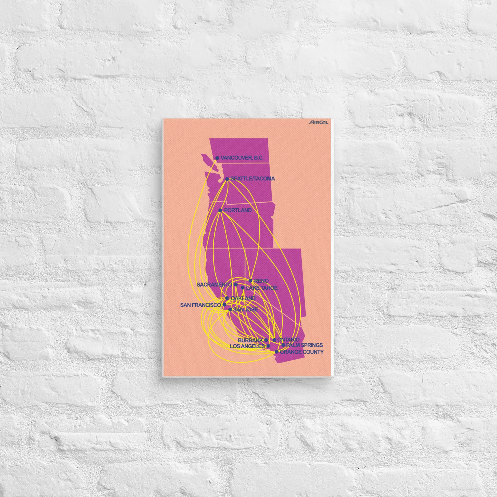 AirCal Airline Map Canvas - Image 3
