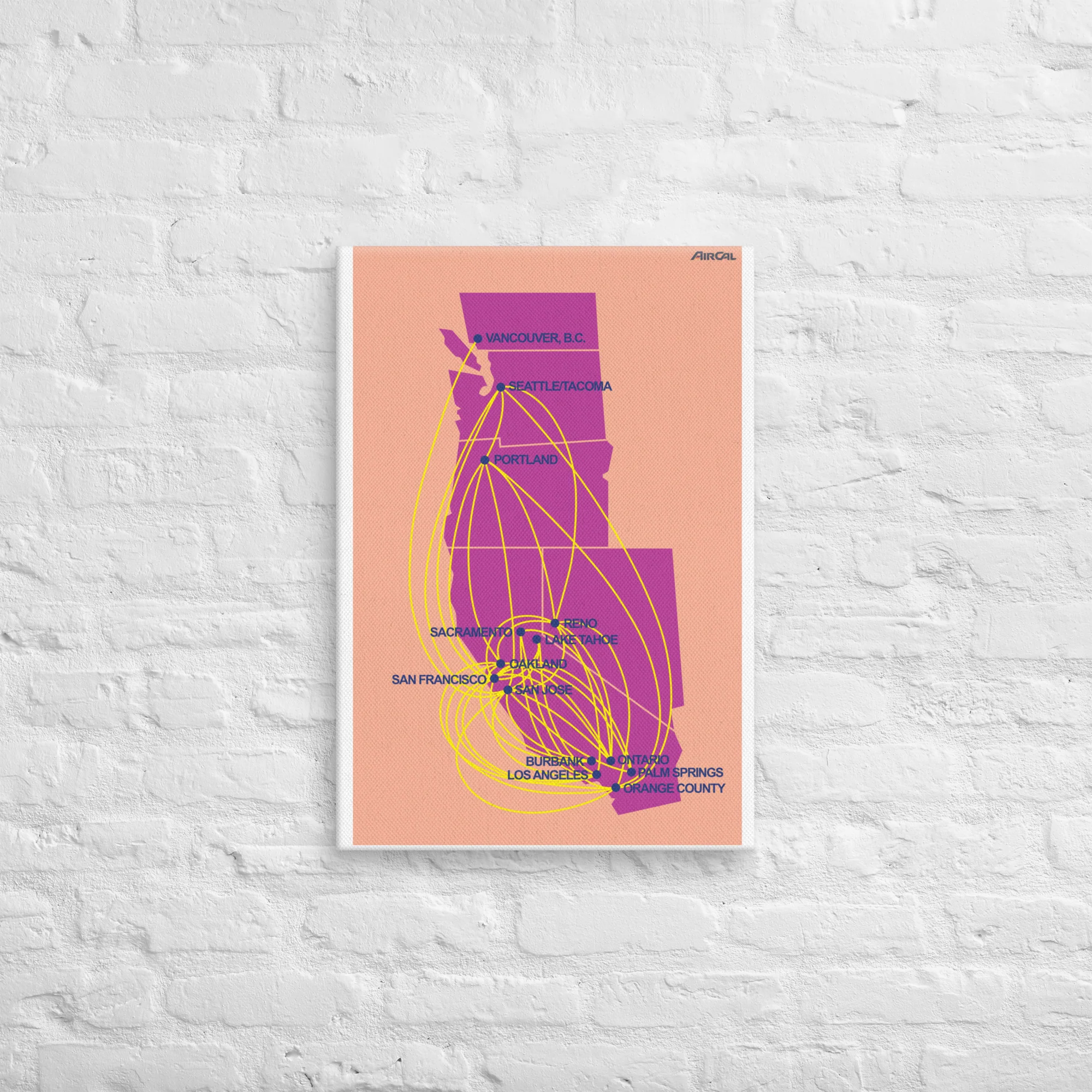 AirCal Airline Map Canvas - Image 4