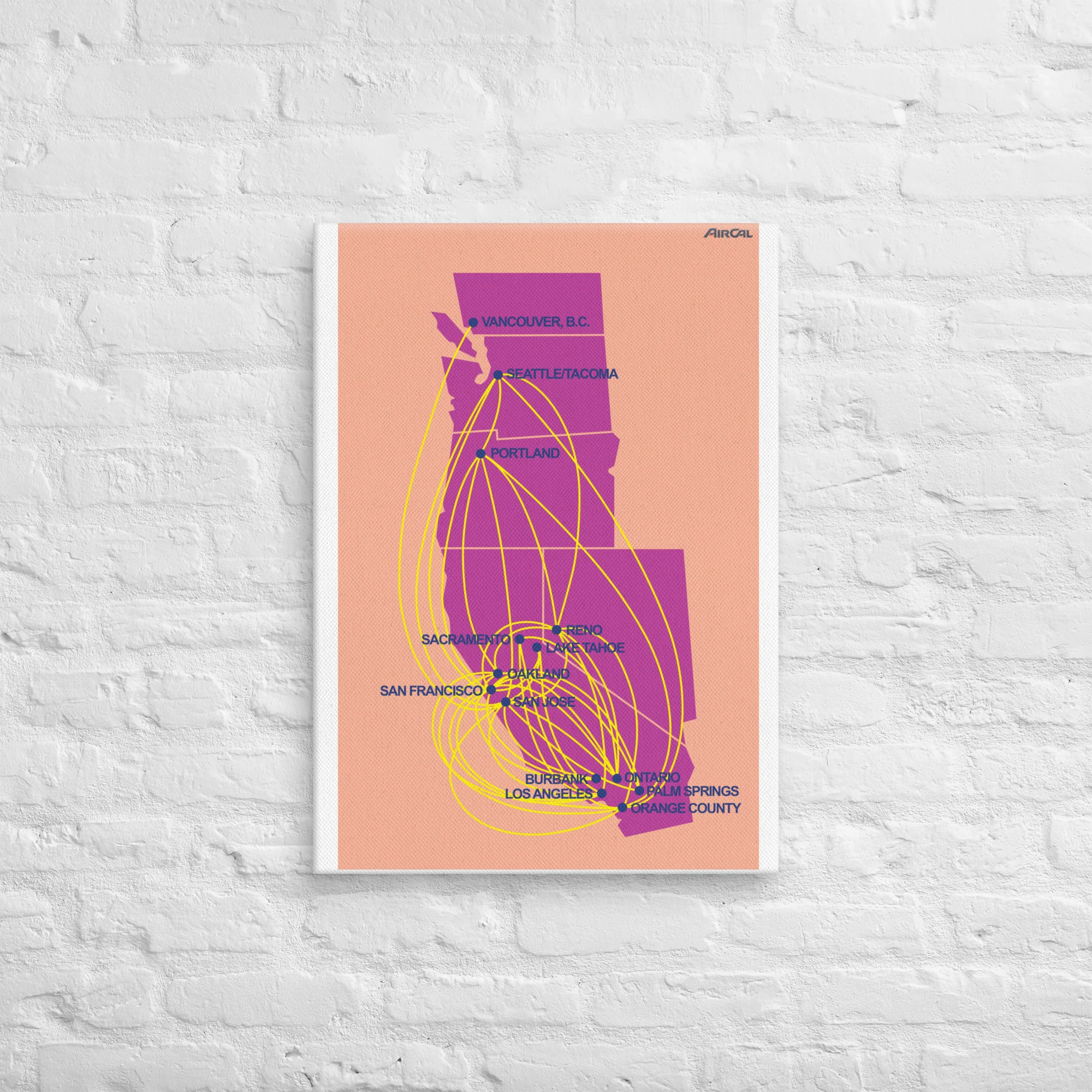 AirCal Airline Map Canvas - Image 5