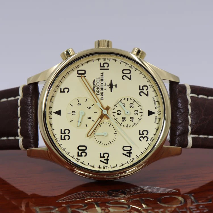 B-25 Mitchell Tribute Watch - Beige Dial - Image 3