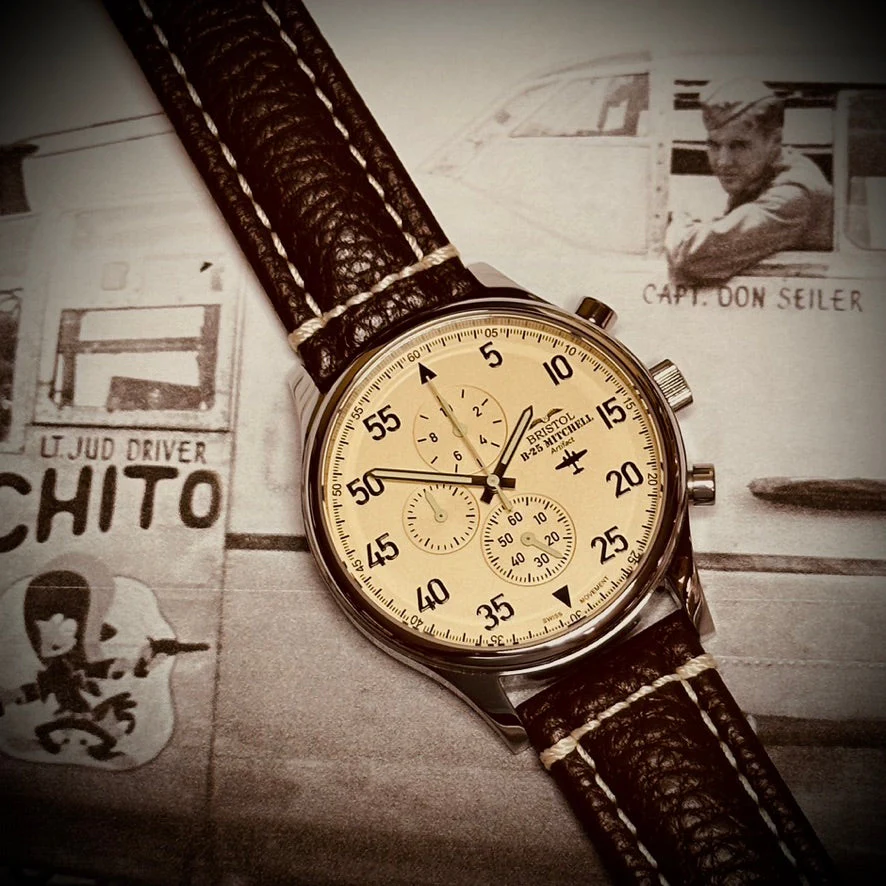 B-25 Mitchell Tribute Watch - Beige Dial - Image 5