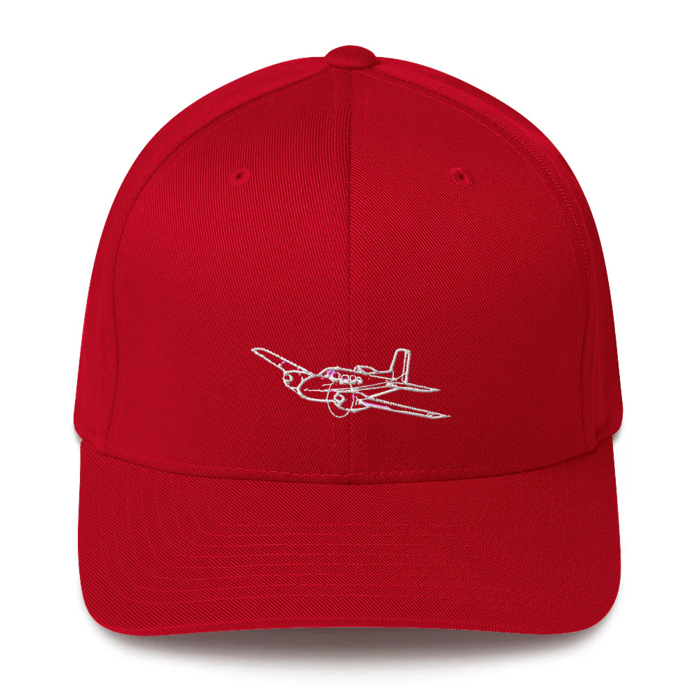 Beechcraft Twin Bonanza Powerhouse 2 Embroidered Hat - Image 5