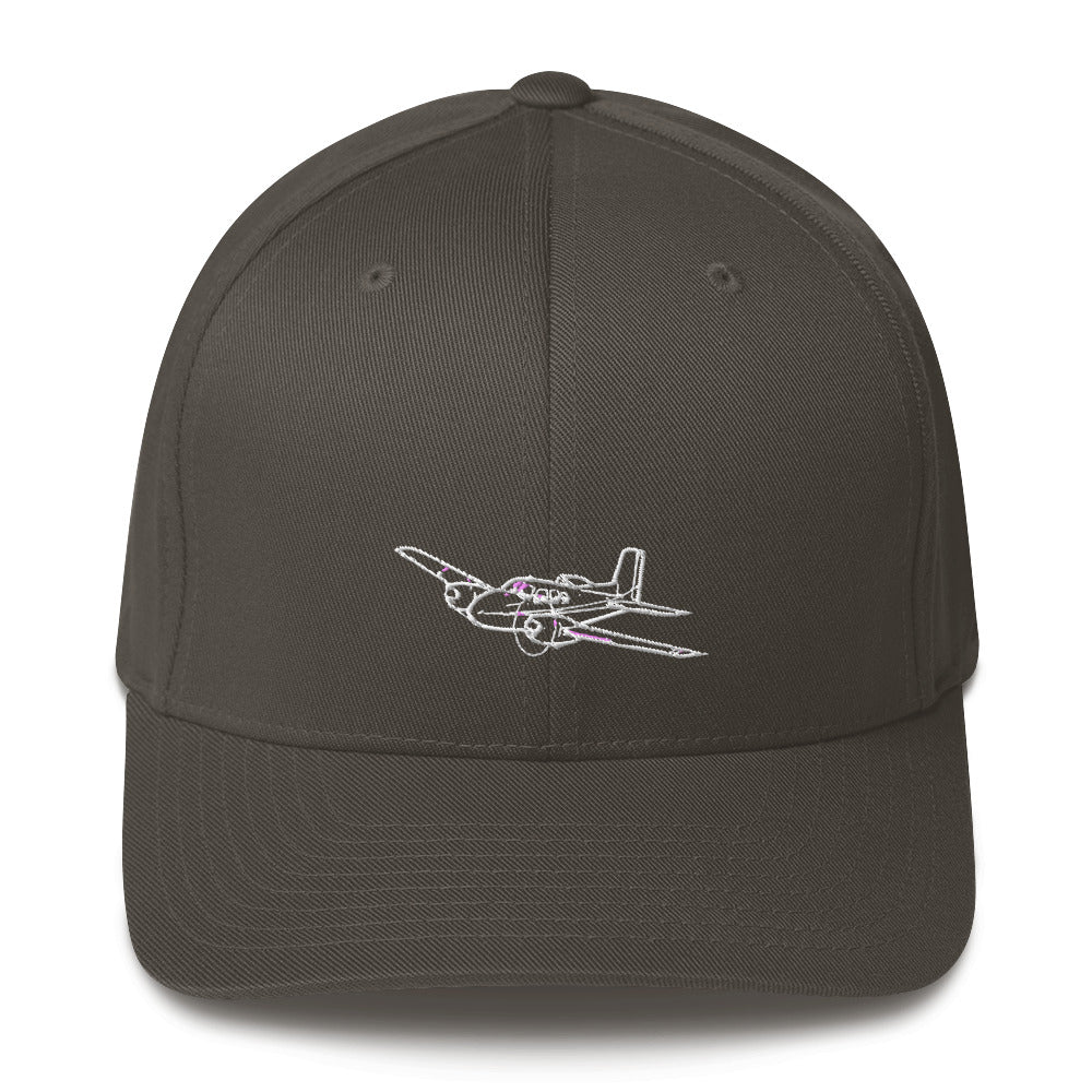 Beechcraft Twin Bonanza Powerhouse 2 Embroidered Hat - Image 9