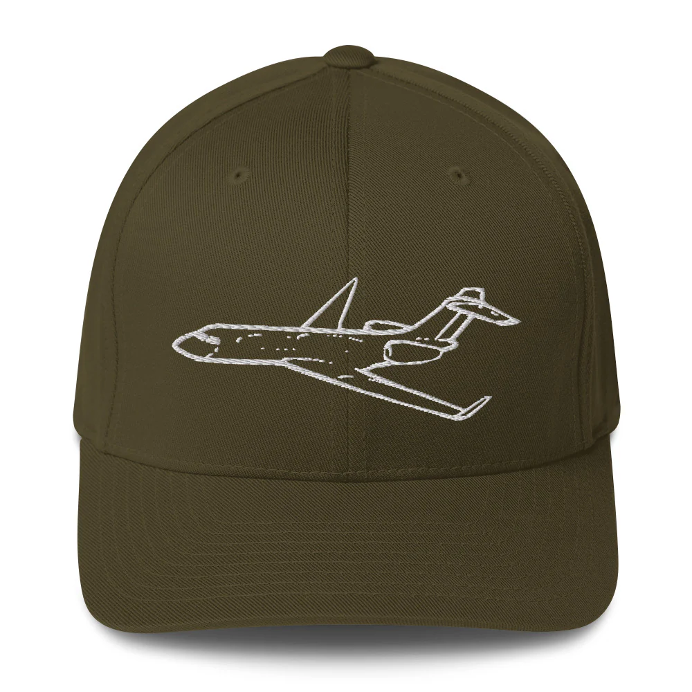 Bombardier Global Express Business Jet Embroidered Hat - Image 7