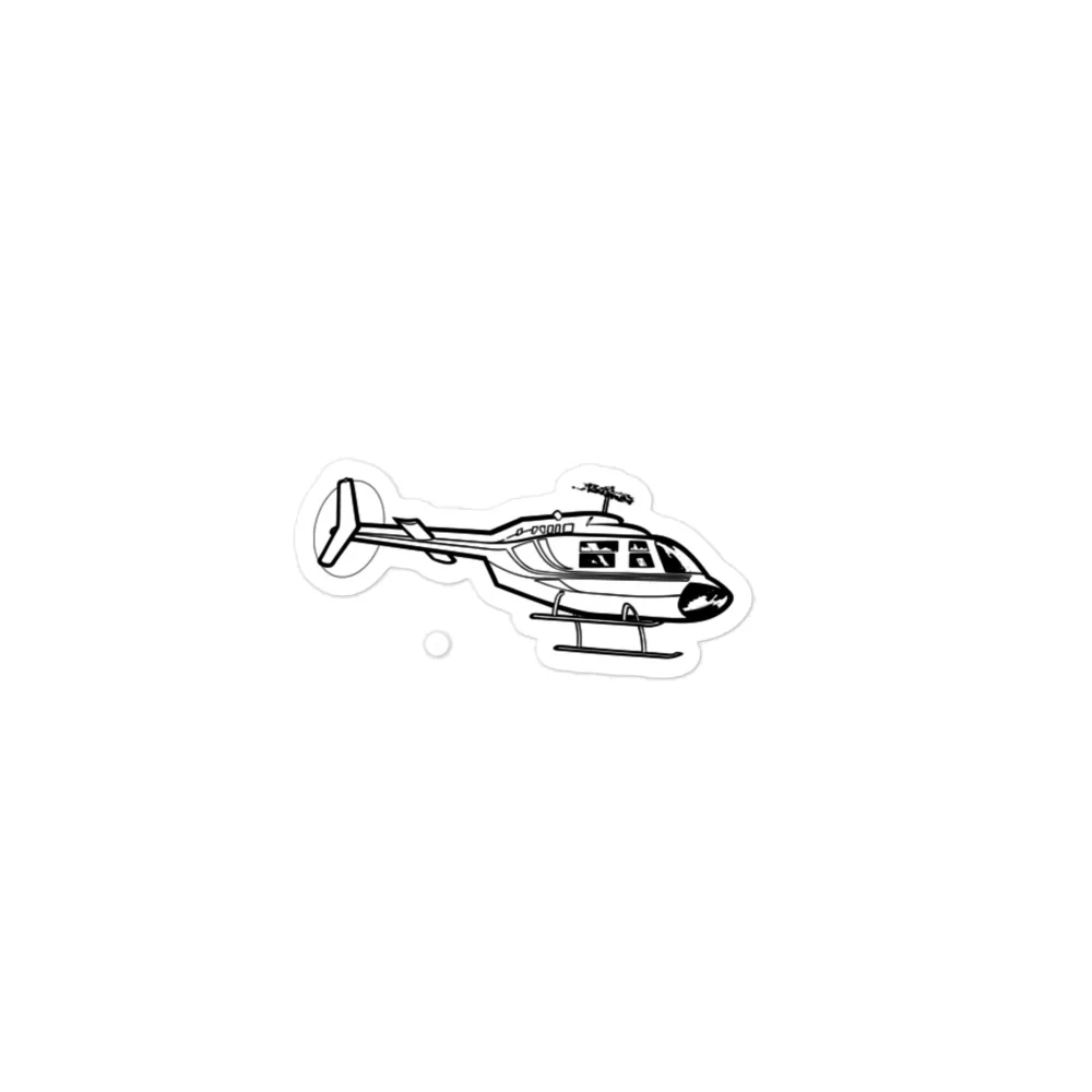 Bell 206 Helicopter Icon Stickers