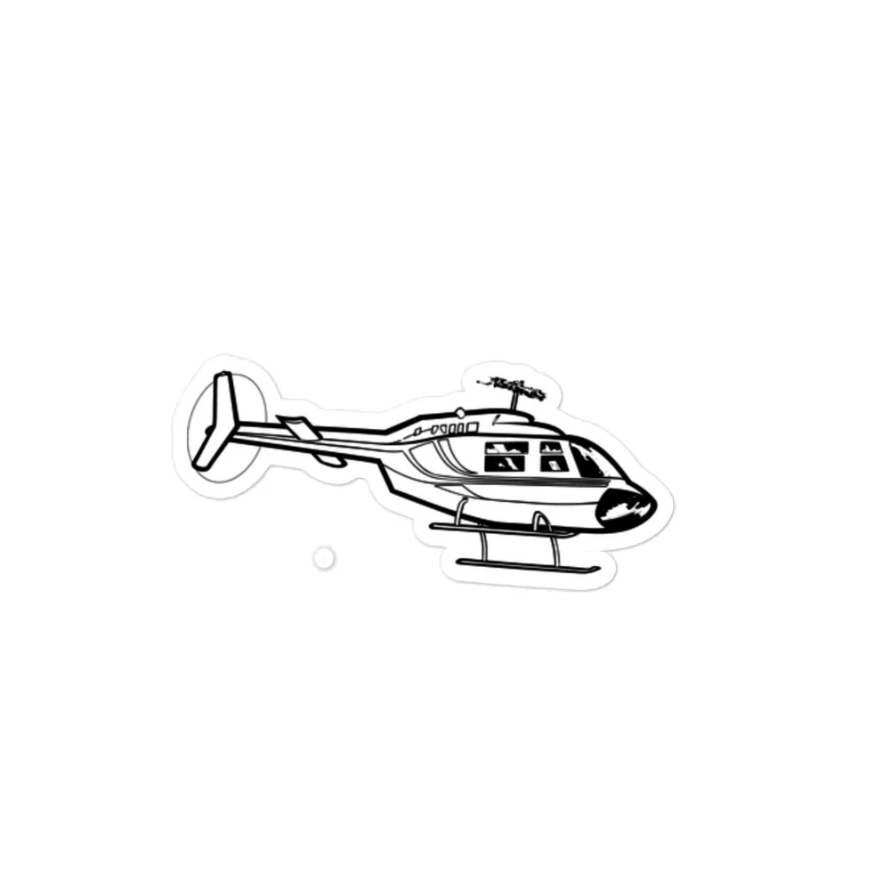 Bell 206 Helicopter Icon Stickers - Image 2