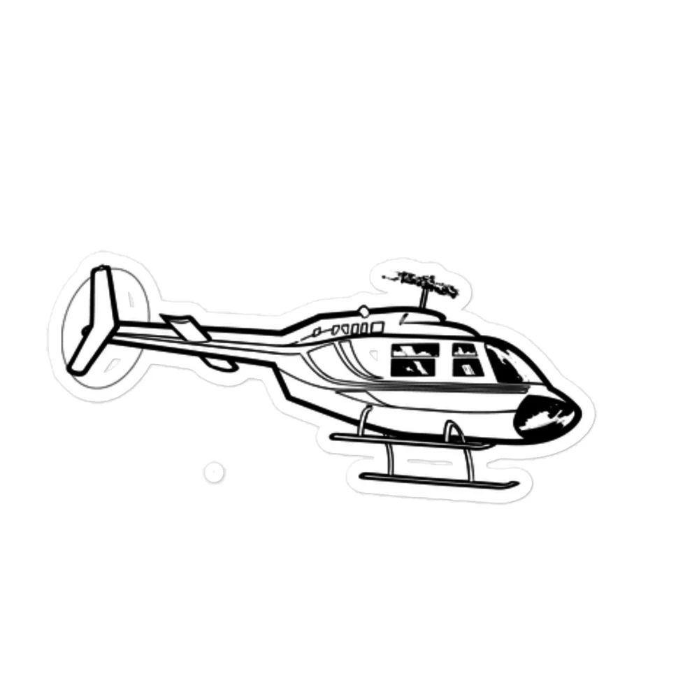 Bell 206 Helicopter Icon Stickers - Image 3