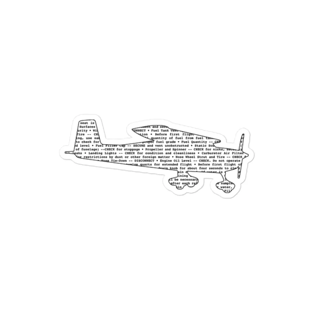 Cessna 182 Preflight Stickers - Image 2