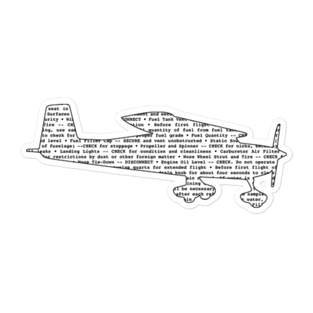 Cessna 182 Preflight Stickers - Image 3