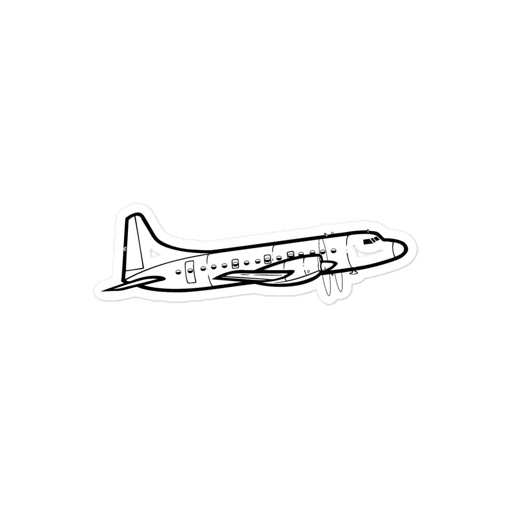 Convair 580 Turboprop Airliner 2 Sticker - Image 3