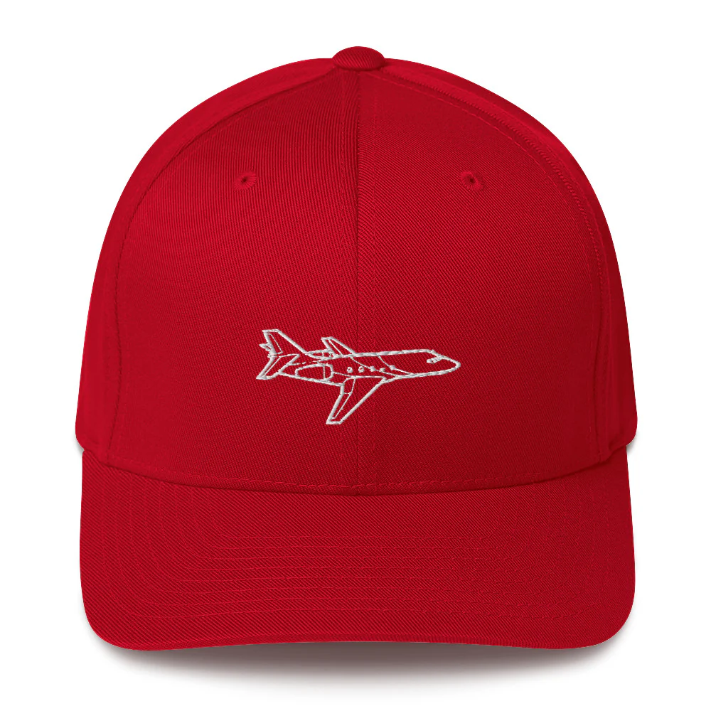 Dassault Falcon 20 Business Jet Embroidered Hat - Image 3