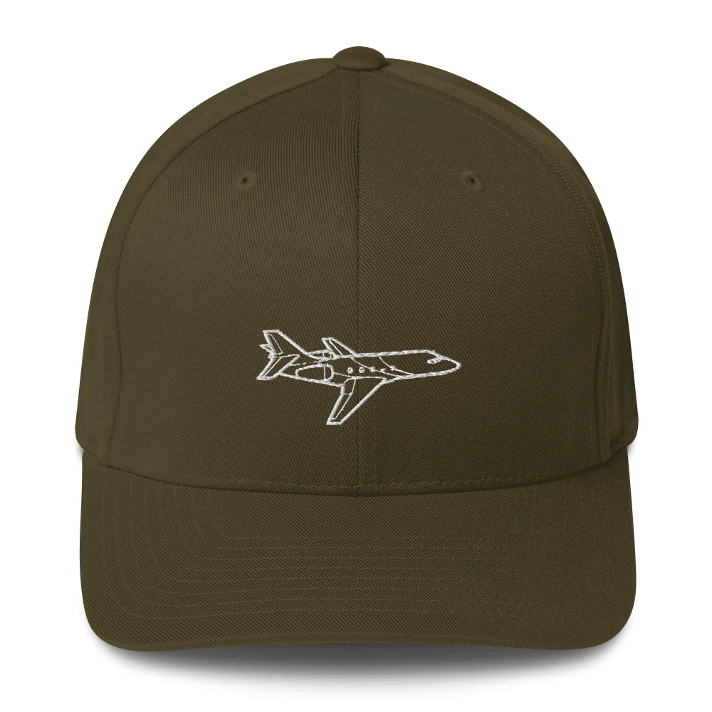Dassault Falcon 20 Business Jet Embroidered Hat - Image 4