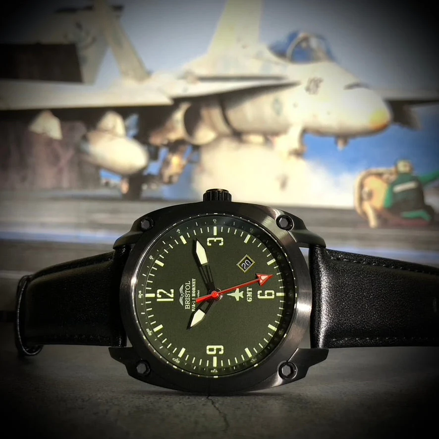 F-18 Hornet Tribute Watch - Dark Green Dial - Image 3