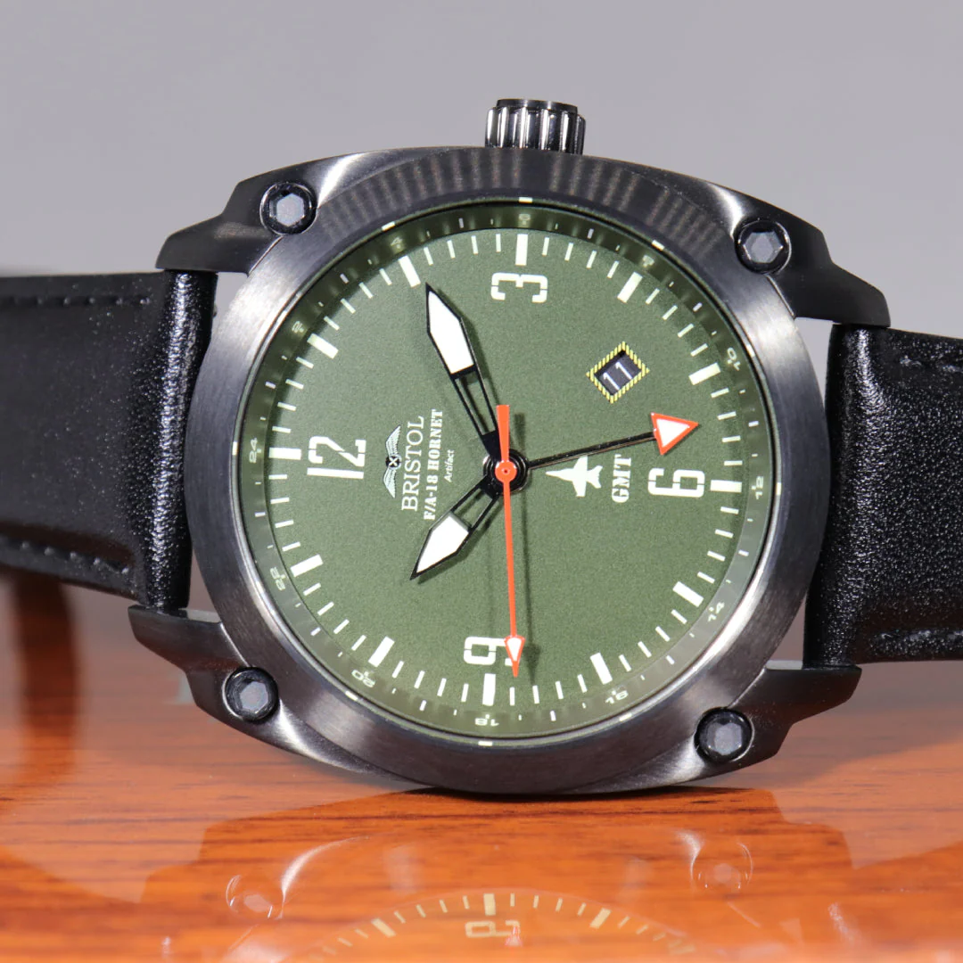 F-18 Hornet Tribute Watch - Dark Green Dial - Image 4