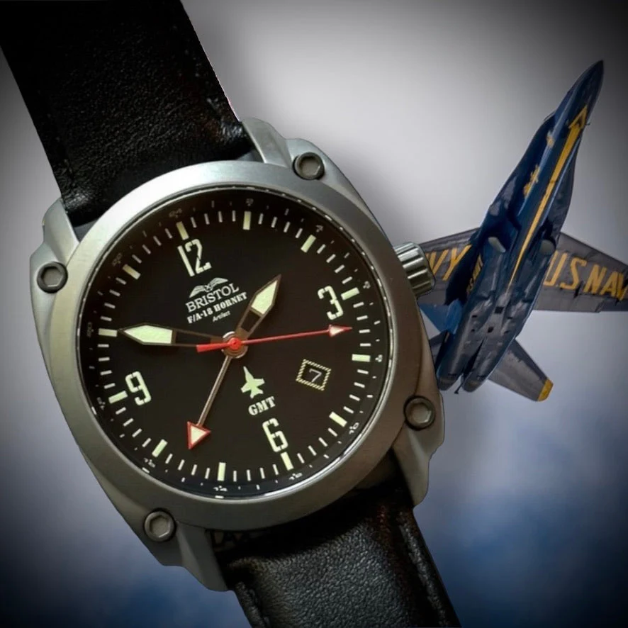F-18 Hornet Tribute Watch - Black Dial - Image 3