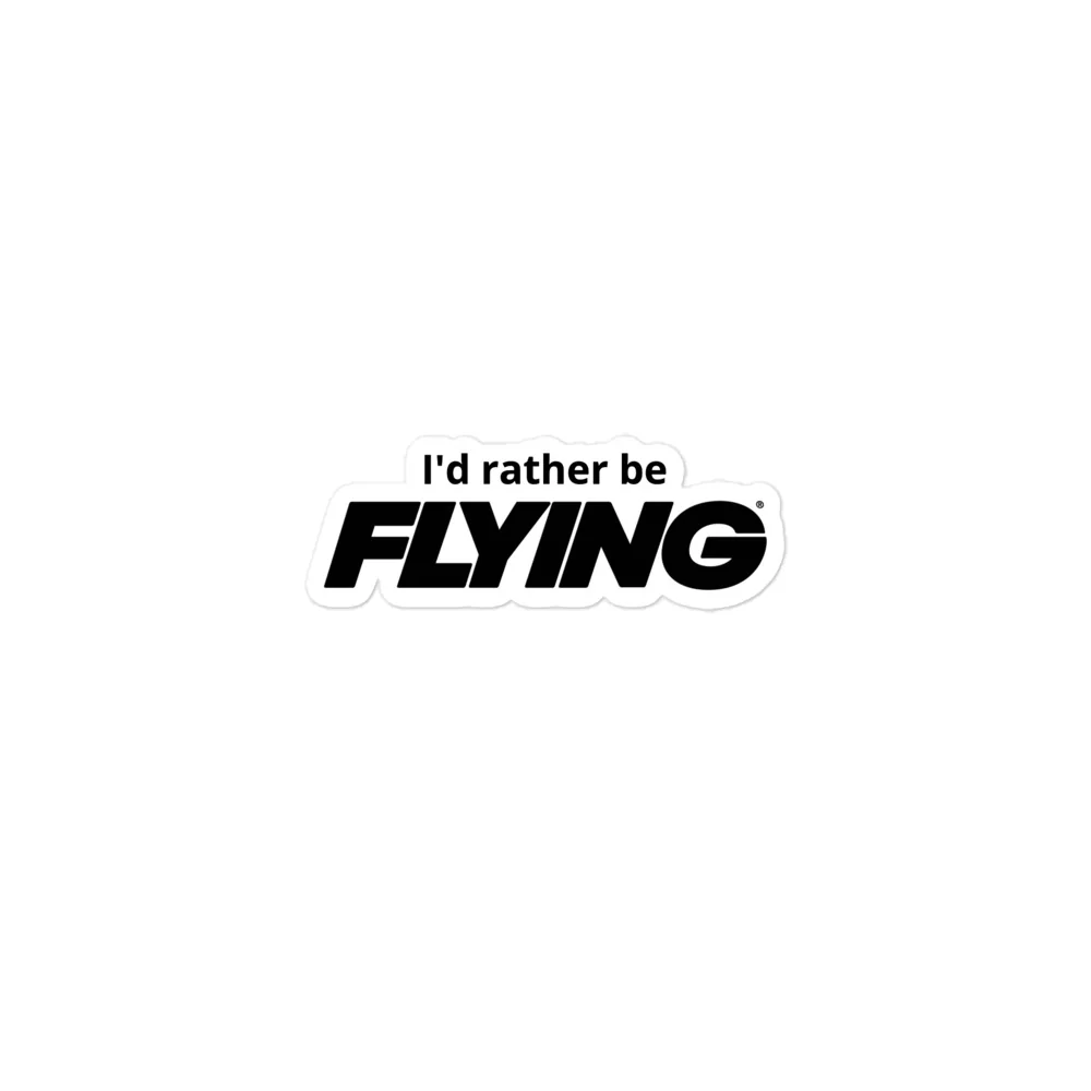 I'd Rather Be Flying Sticker - Image 2