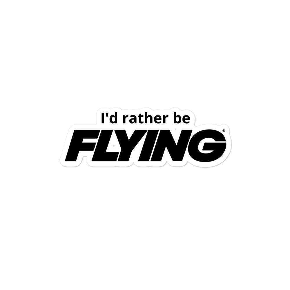 I'd Rather Be Flying Sticker - Image 3