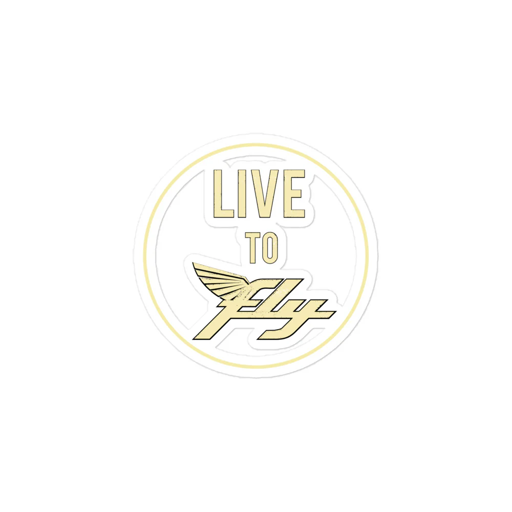Live to Fly Sticker - Image 2