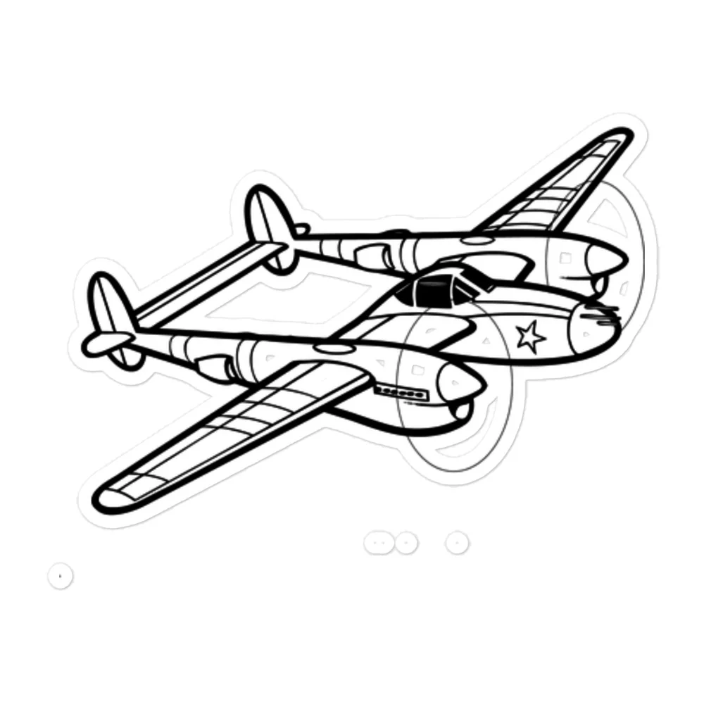Lockheed P-38 Lightning 4 Stickers - Image 3