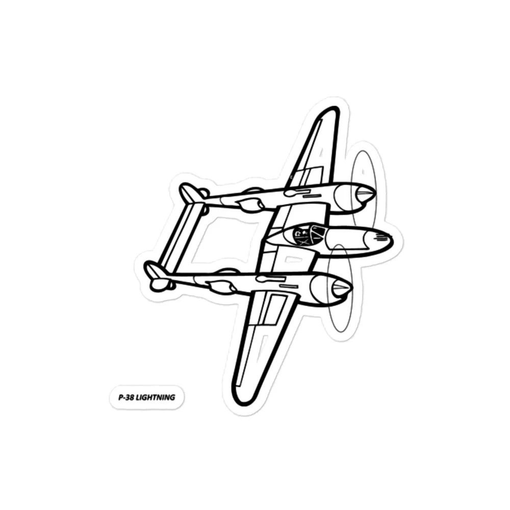 Lockheed P-38 Lightning 5 Stickers - Image 2