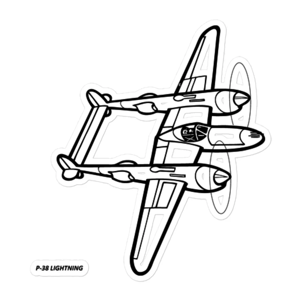 Lockheed P-38 Lightning 5 Stickers - Image 3