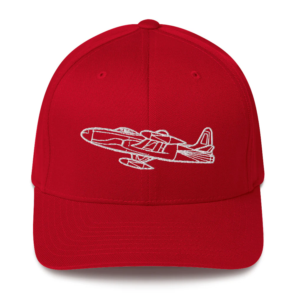 Lockheed P-80 Shooting Star Jet Embroidered Hat - Image 4