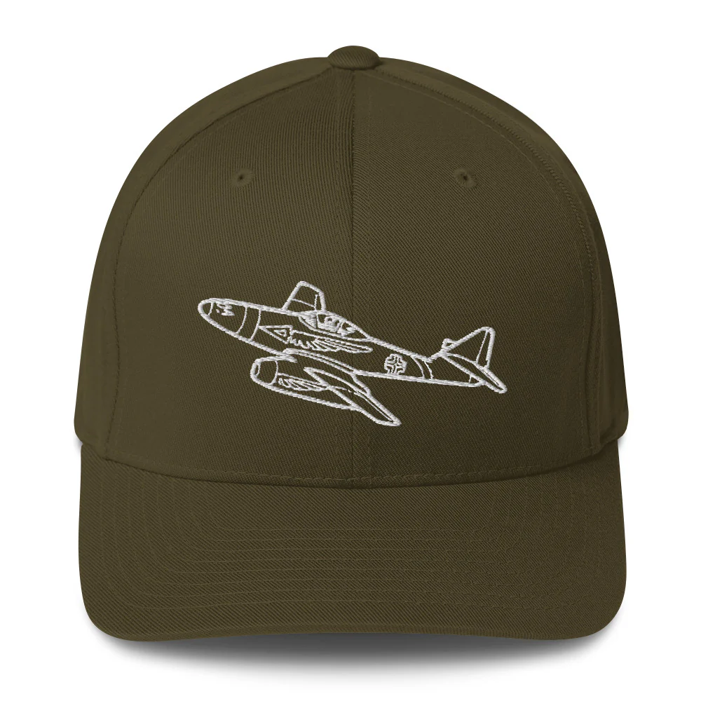 Messerschmitt Me 262 Jet Fighter Embroidered Hat - Image 4