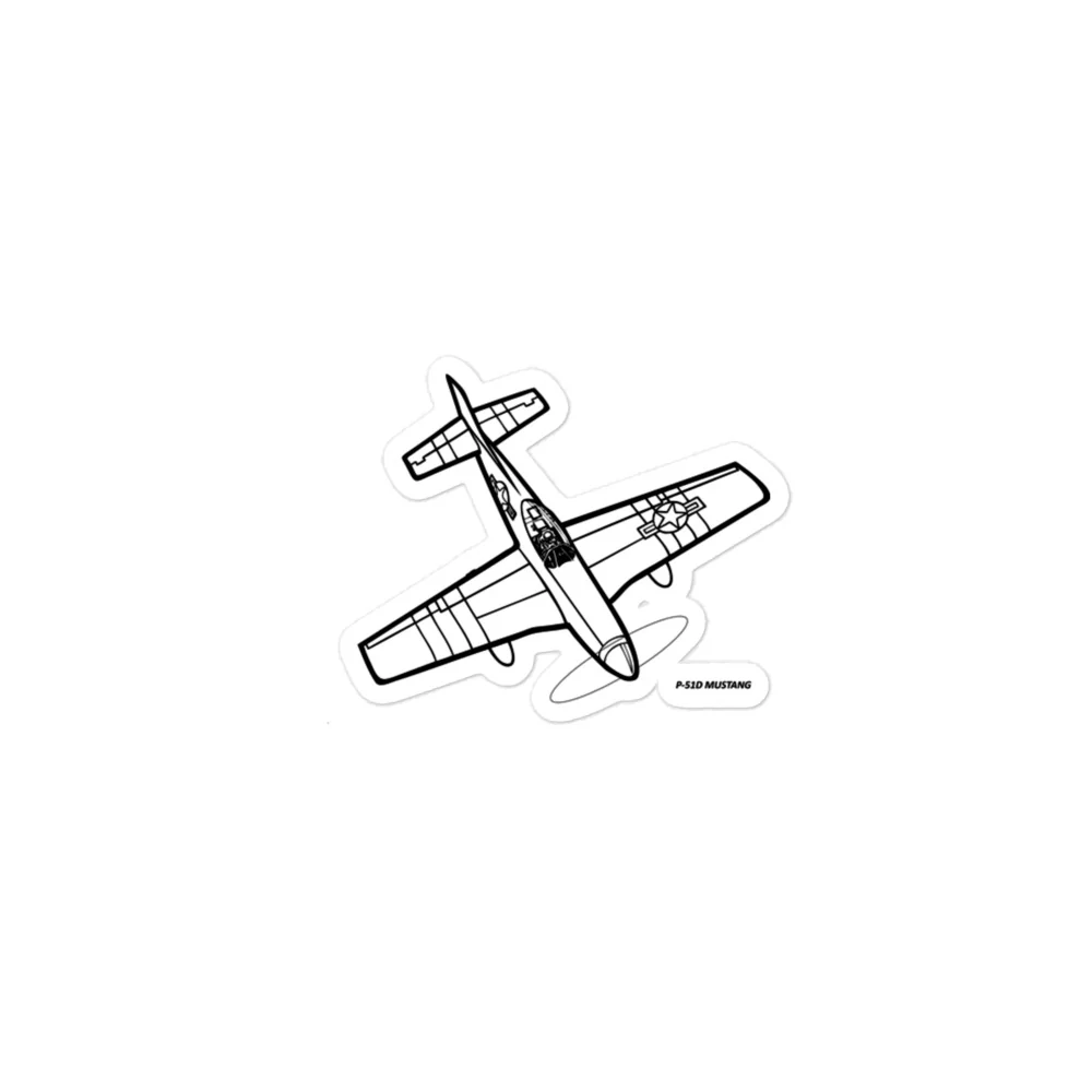 North American P-51D Mustang 4 Stickers - Image 2