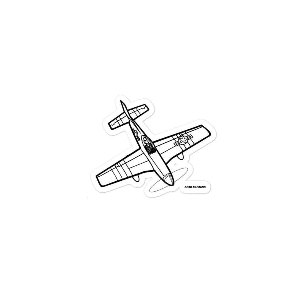 North American P-51D Mustang 4 Stickers - Image 3