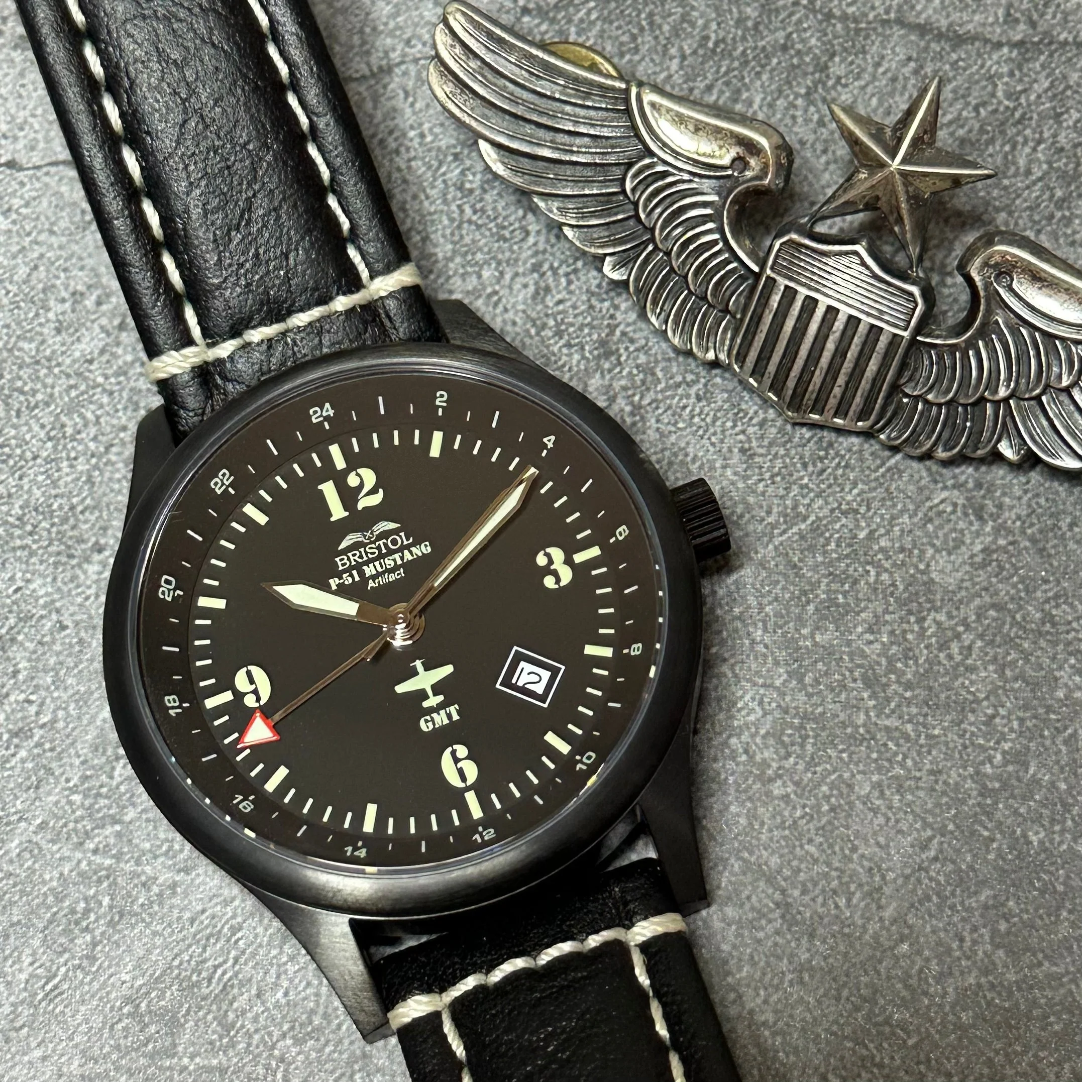 P-51 Mustang Tribute Watch - Black Dial - Image 3