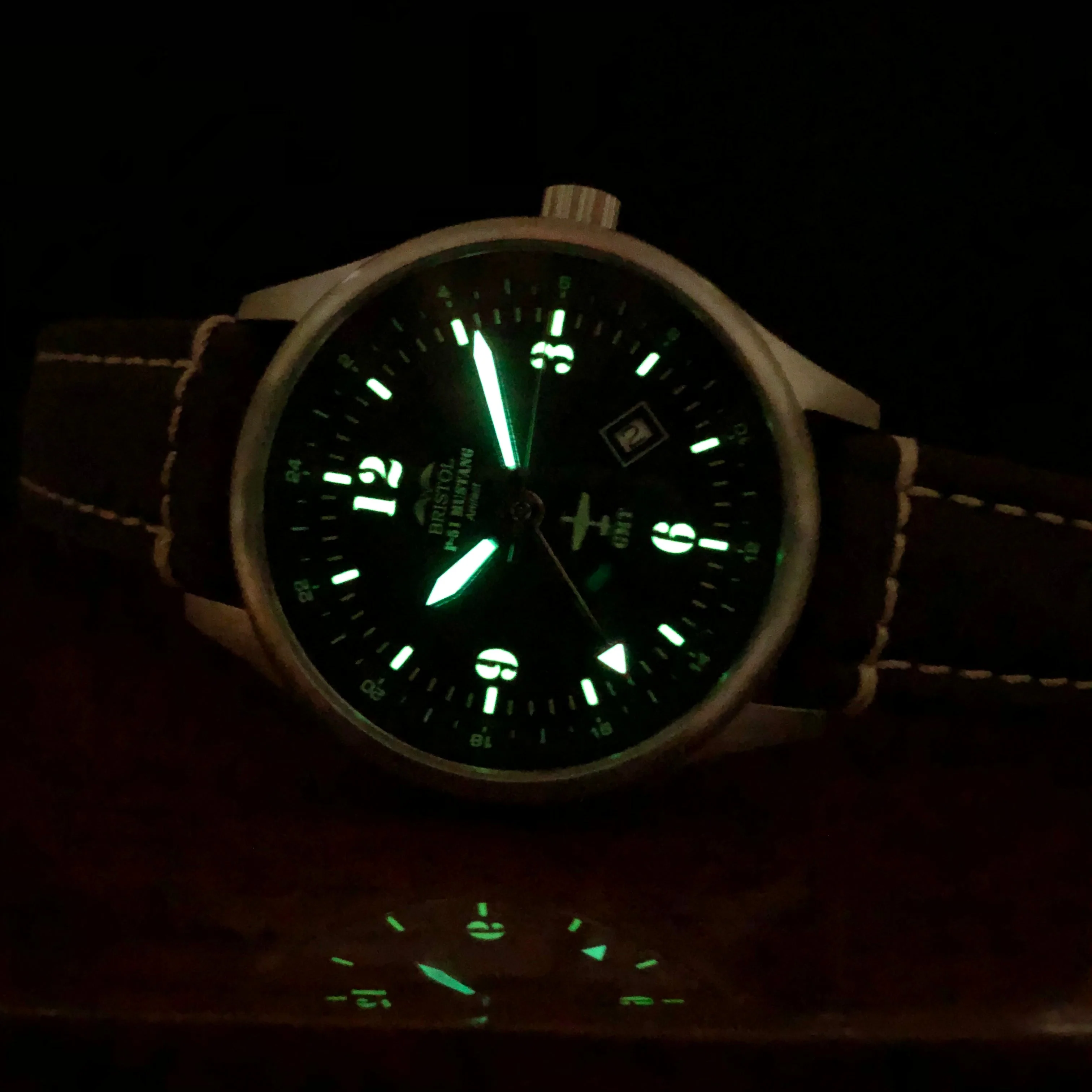P-51 Mustang Tribute Watch - Black Dial - Image 6