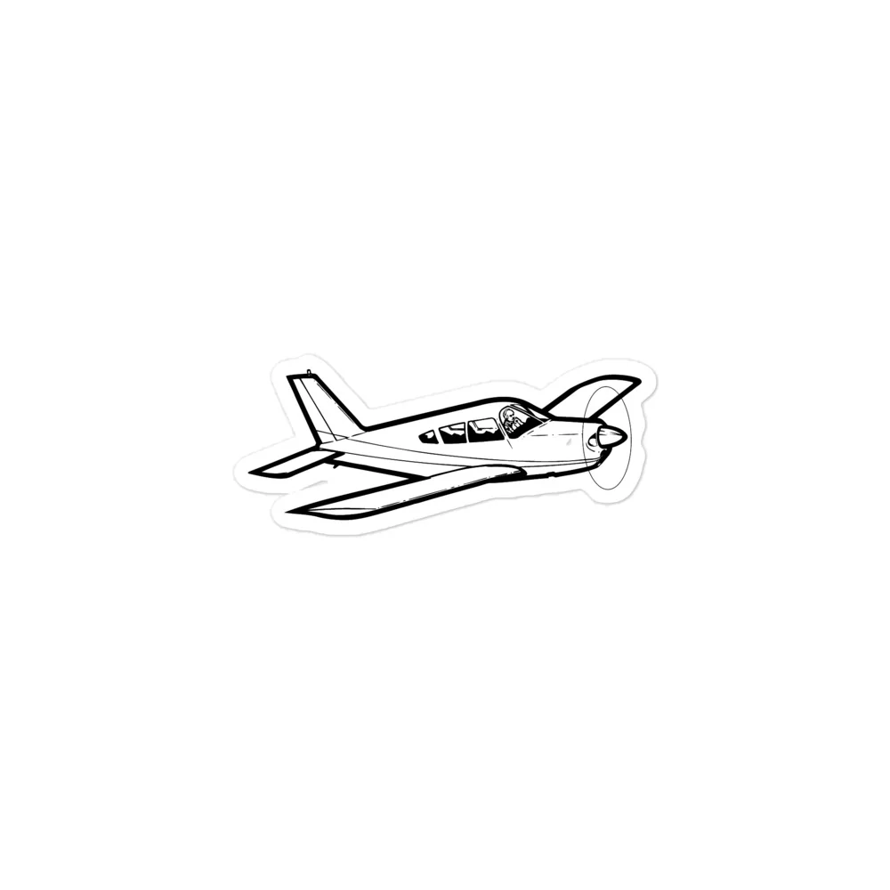 Piper Arrow General Aviation Icon Sticker - Image 2