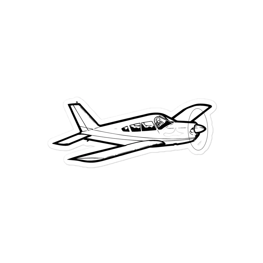 Piper Arrow General Aviation Icon Sticker - Image 3