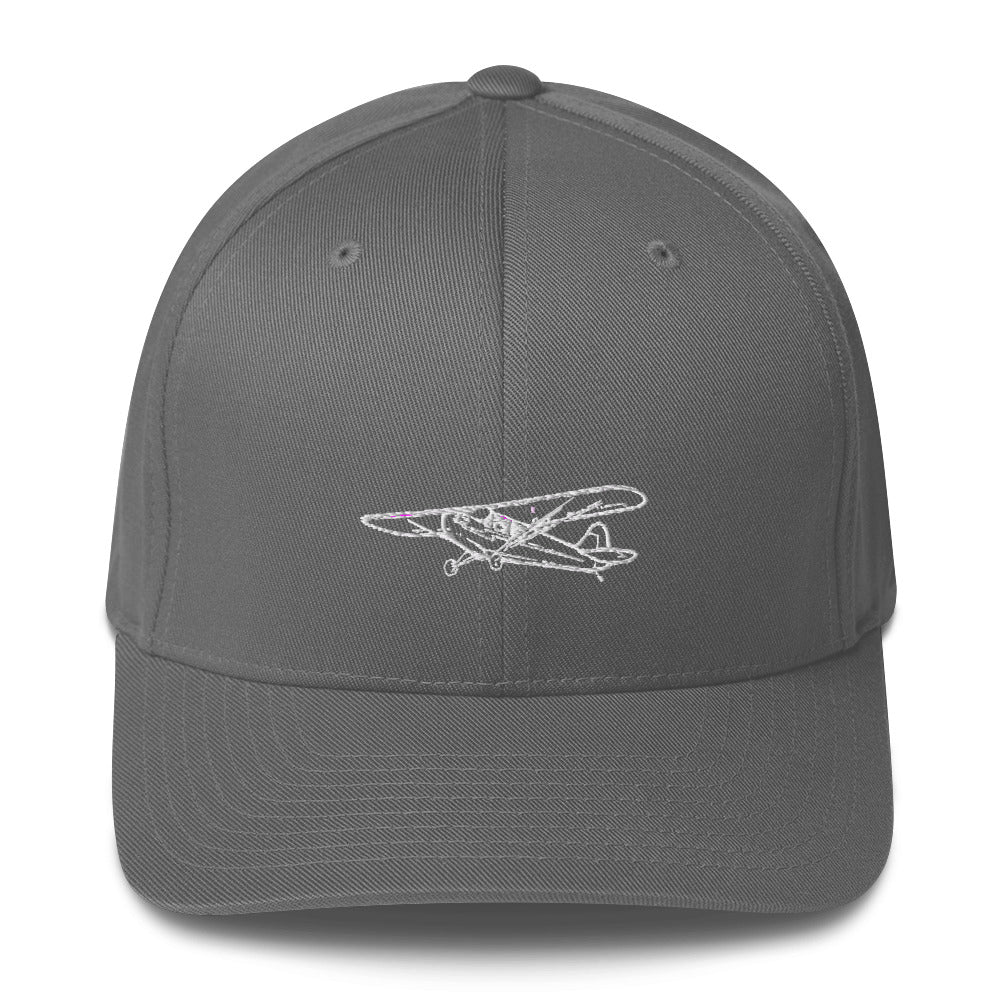 Piper J-3 Cub Light Aircraft Embroidered Hat - Image 6