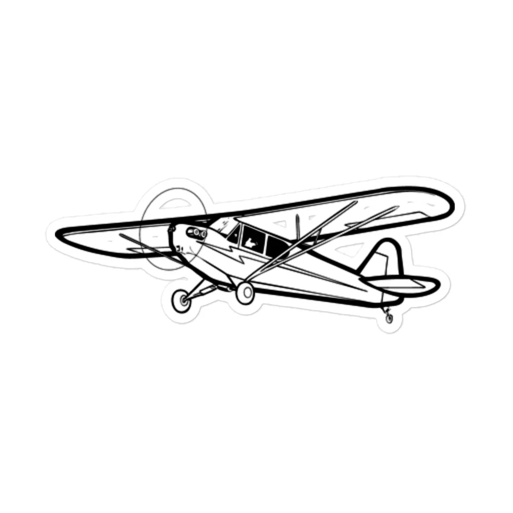 Piper J-3 Cub Light Aircraft Stickers - Image 3