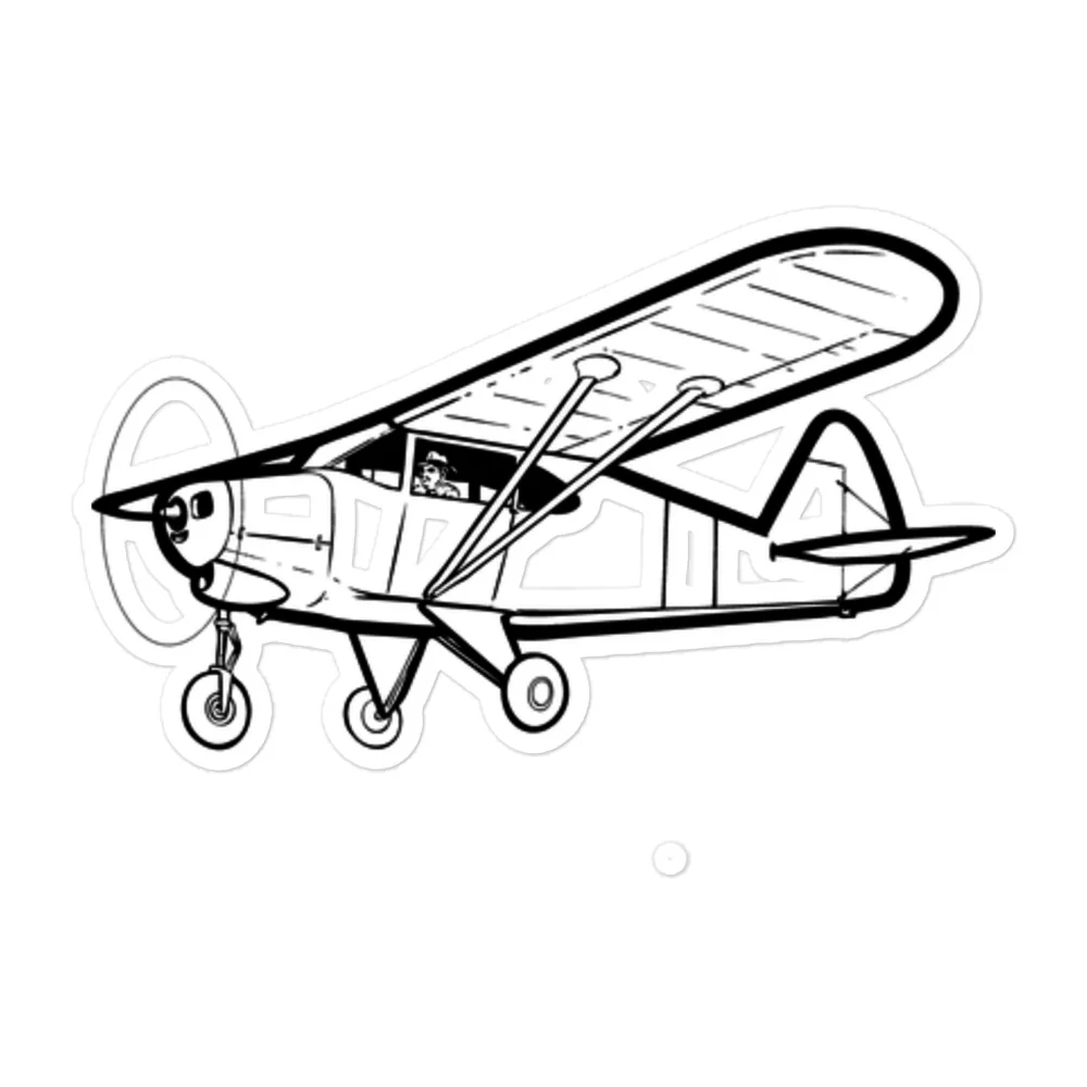 Piper Tri-Pacer: Aviation Icon 2 Stickers - Image 3
