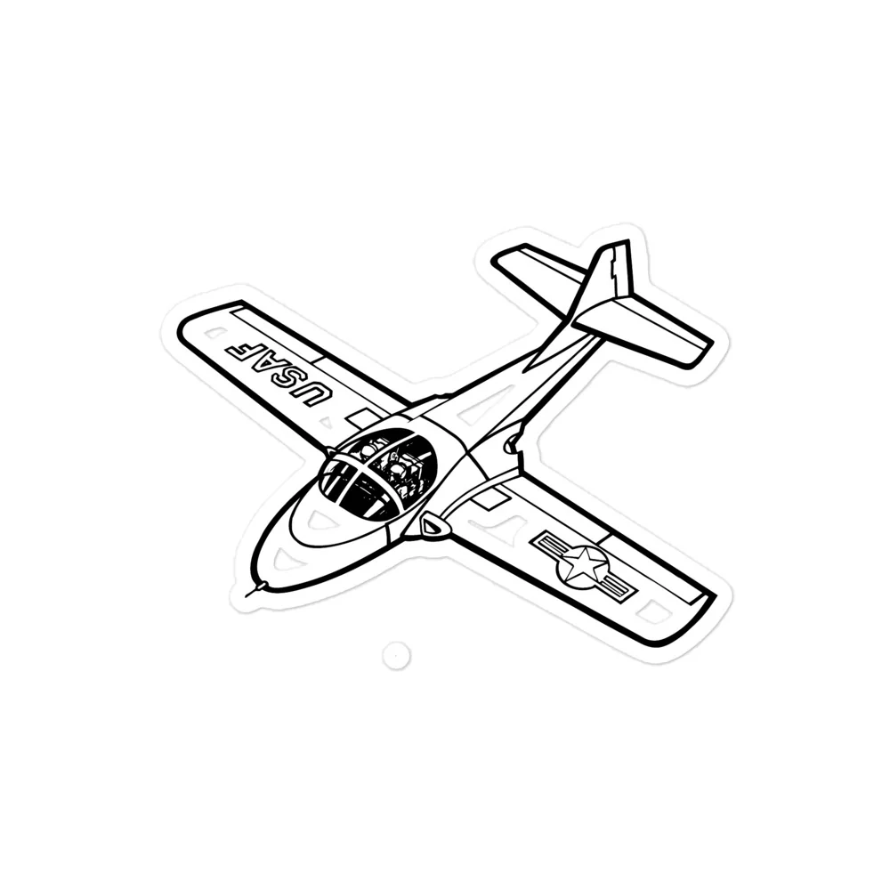 USAF's Cessna T-37 Tweet 2 Sticker - Image 2