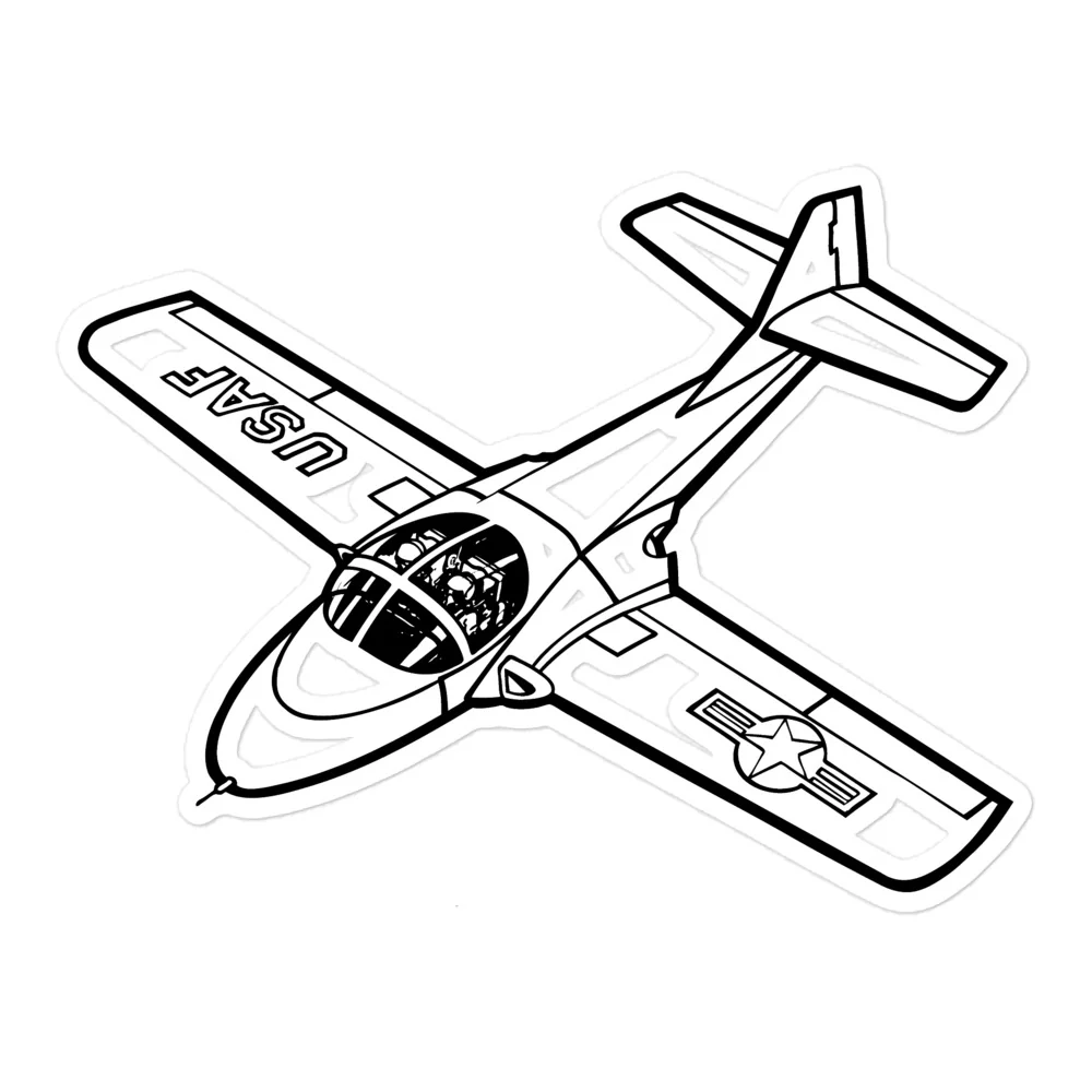 USAF's Cessna T-37 Tweet 2 Sticker - Image 3