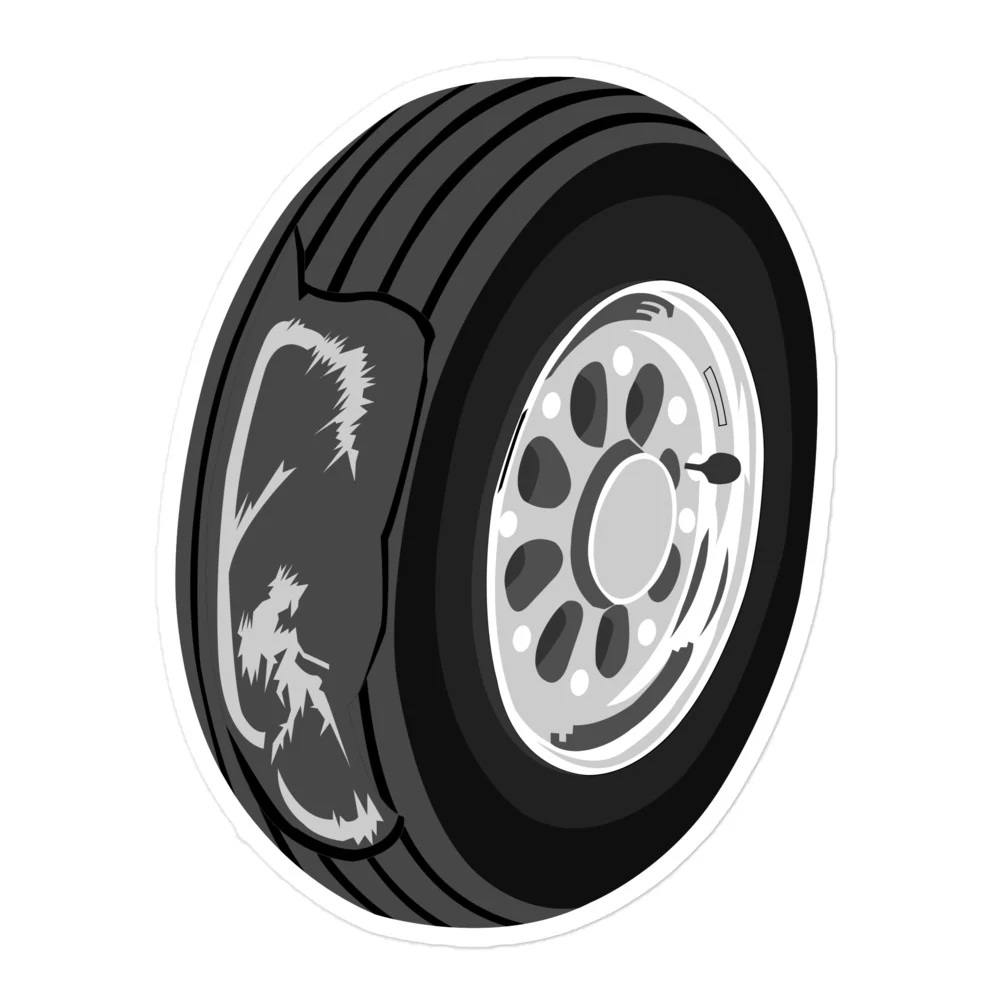 Worn Tire Sticker