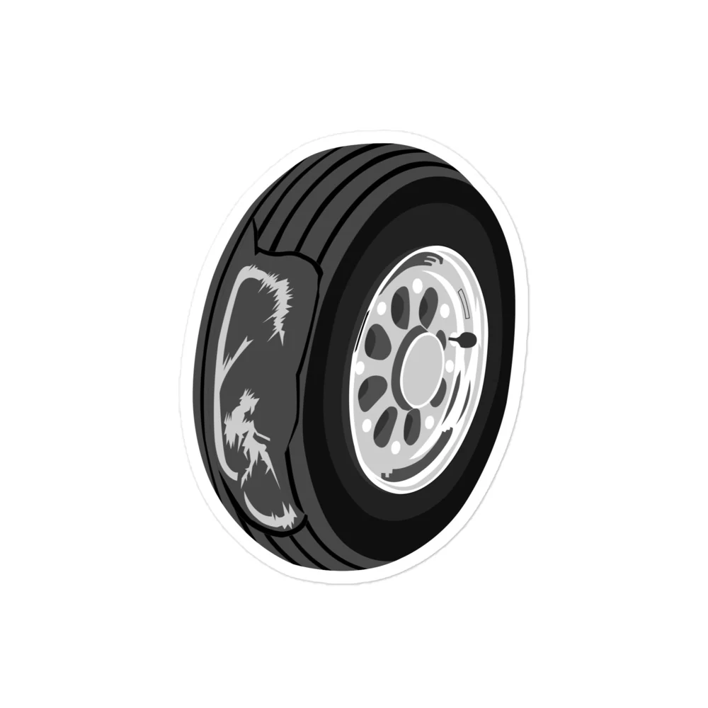 Worn Tire Sticker - Image 3